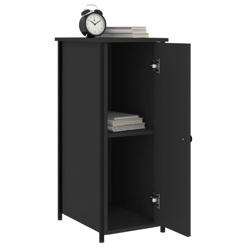 vidaXL Nočné stolíky 2 ks čierne 32x42x80 cm kompozitné drevo