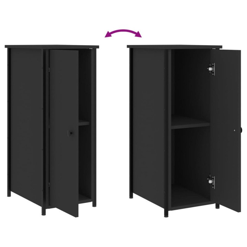 vidaXL Nočné stolíky 2 ks čierne 32x42x80 cm kompozitné drevo