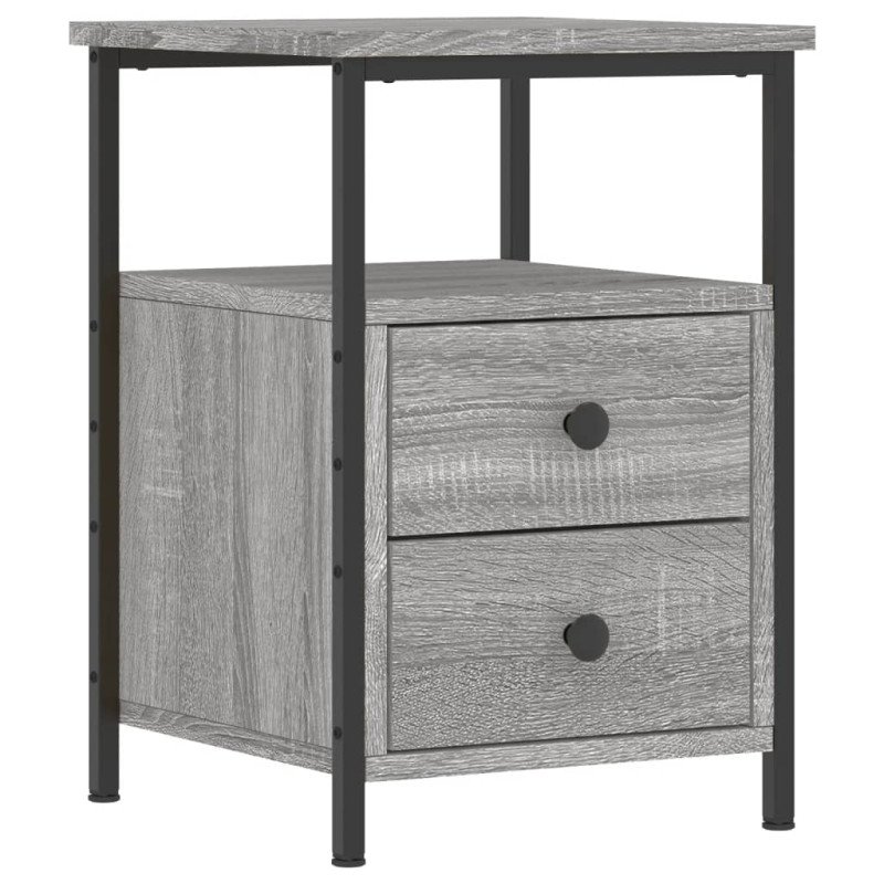 vidaXL Nočné stolíky 2ks sivý dub sonoma 34x35,5x50cm kompozitné drevo