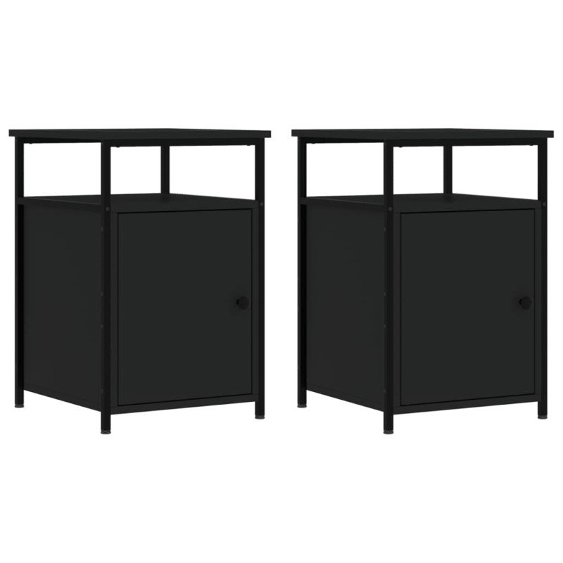 vidaXL Nočné stolíky 2 ks čierne 40x42x60 cm kompozitné drevo