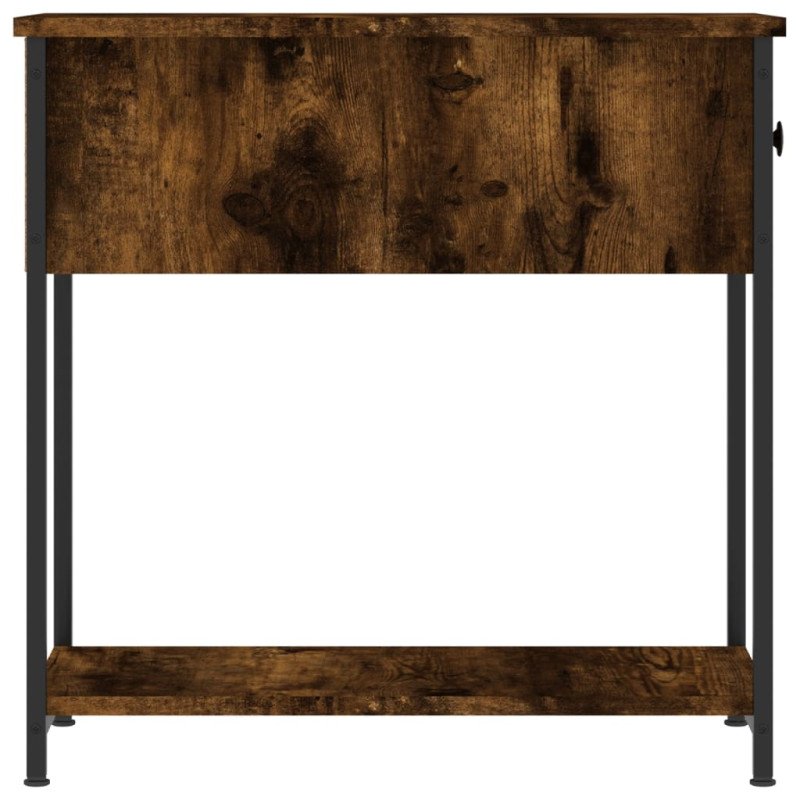 vidaXL Nočný stolík dymový dub 30x60x60 cm kompozitné drevo