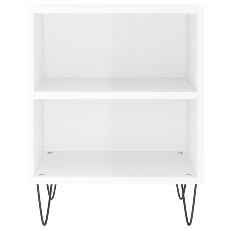 vidaXL Nočné skrinky 2 ks vysoký lesk biele 40x30x50 cm kompoz. drevo