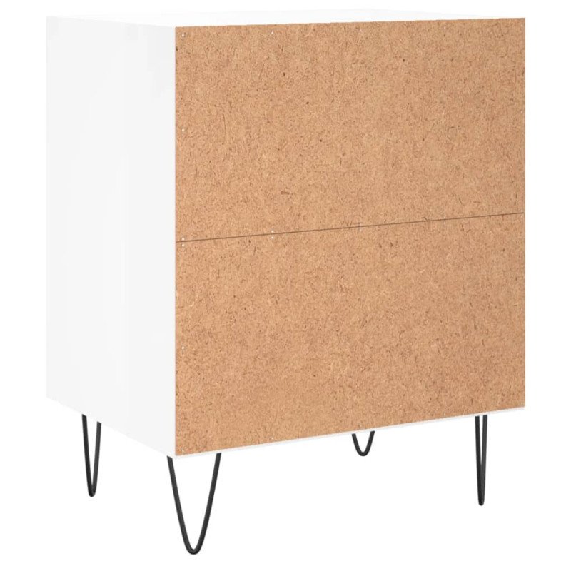 vidaXL Nočné skrinky 2 ks vysoký lesk biele 40x30x50 cm kompoz. drevo