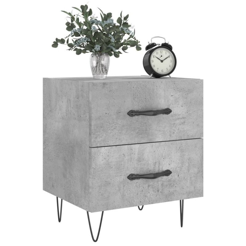 vidaXL Nočné stolíky 2 ks betónovo sivé 40x35x47,5 cm kompozitné drevo