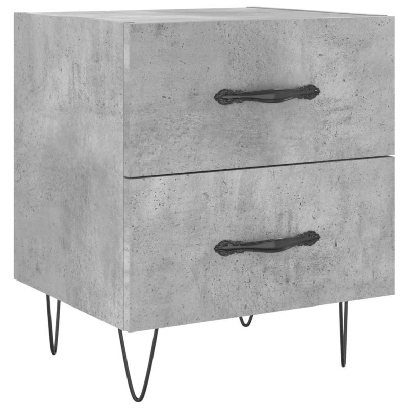 vidaXL Nočné stolíky 2 ks betónovo sivé 40x35x47,5 cm kompozitné drevo