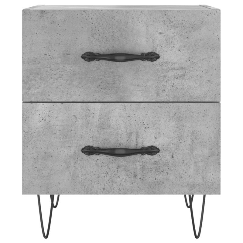 vidaXL Nočné stolíky 2 ks betónovo sivé 40x35x47,5 cm kompozitné drevo