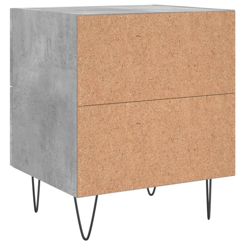vidaXL Nočné stolíky 2 ks betónovo sivé 40x35x47,5 cm kompozitné drevo