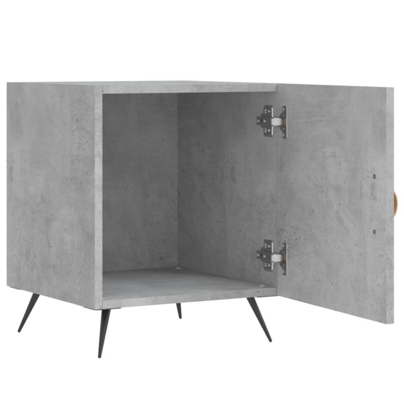 vidaXL Nočné stolíky 2 ks betónovo sivé 40x40x50 cm kompozitné drevo