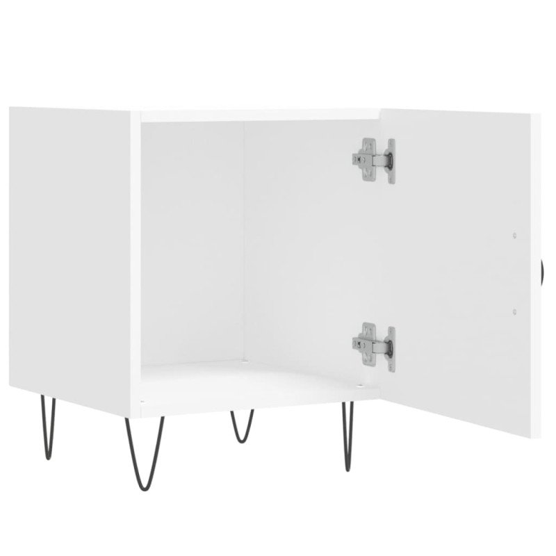 vidaXL Nočné stolíky 2 ks biele 40x40x50 cm kompozitné drevo
