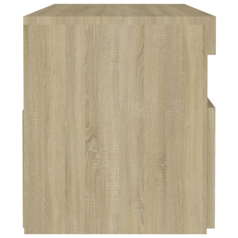 vidaXL Nočný stolík a LED svetlá 2 ks dub sonoma 60x35x40 cm