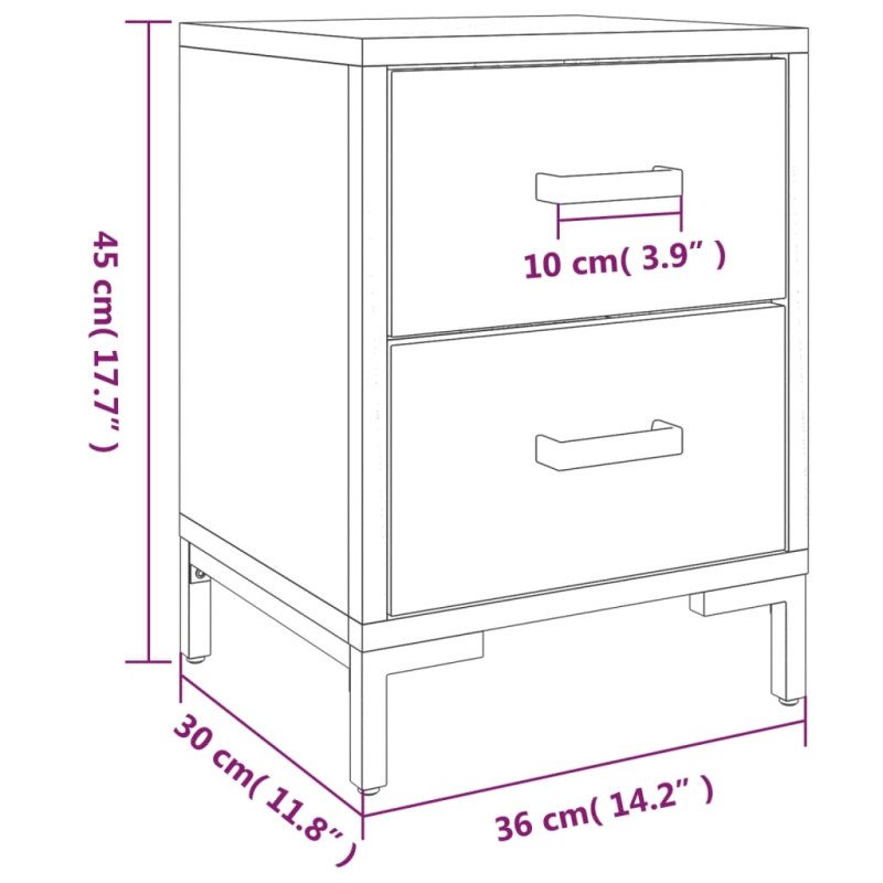 vidaXL Nočné stolíky 2 ks 36x30x45 cm borovicový masív