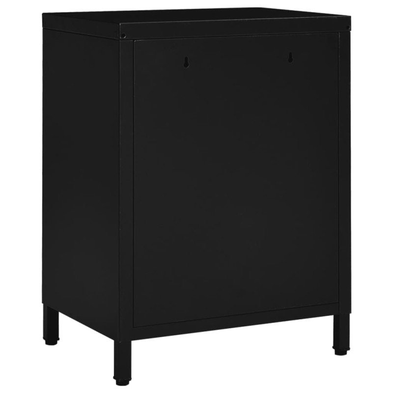 vidaXL Nočné stolíky 2 ks čierne 40x30x54,5 cm oceľ a sklo