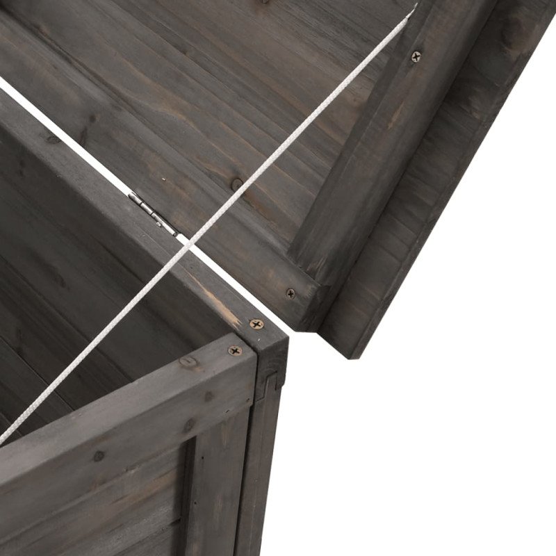 vidaXL Záhradný úložný box, antracitový 150x50x56,5 cm, jedľový masív