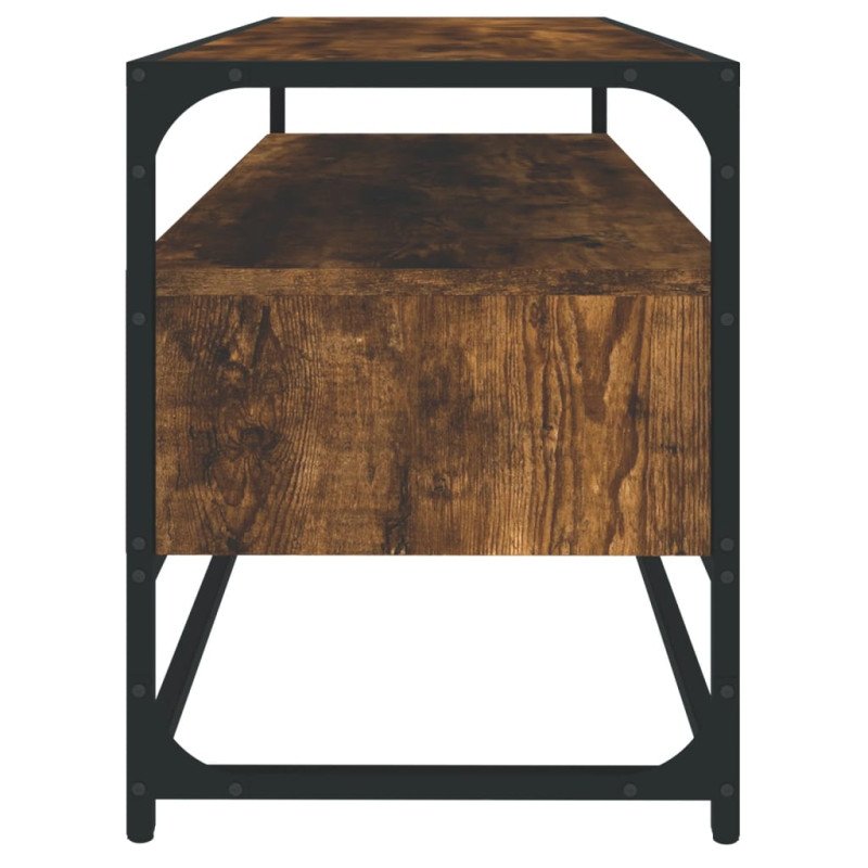 vidaXL TV skrinka dymový dub 100x35x45 cm kompozitné drevo