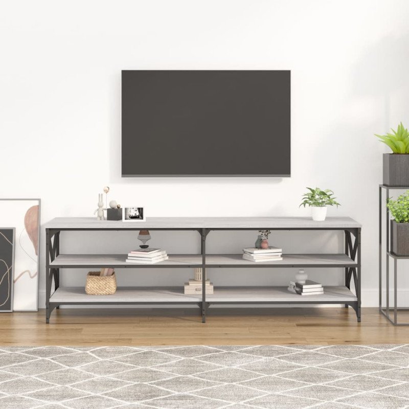 vidaXL TV skrinka sivá sonoma 160x40x50 cm kompozitné drevo