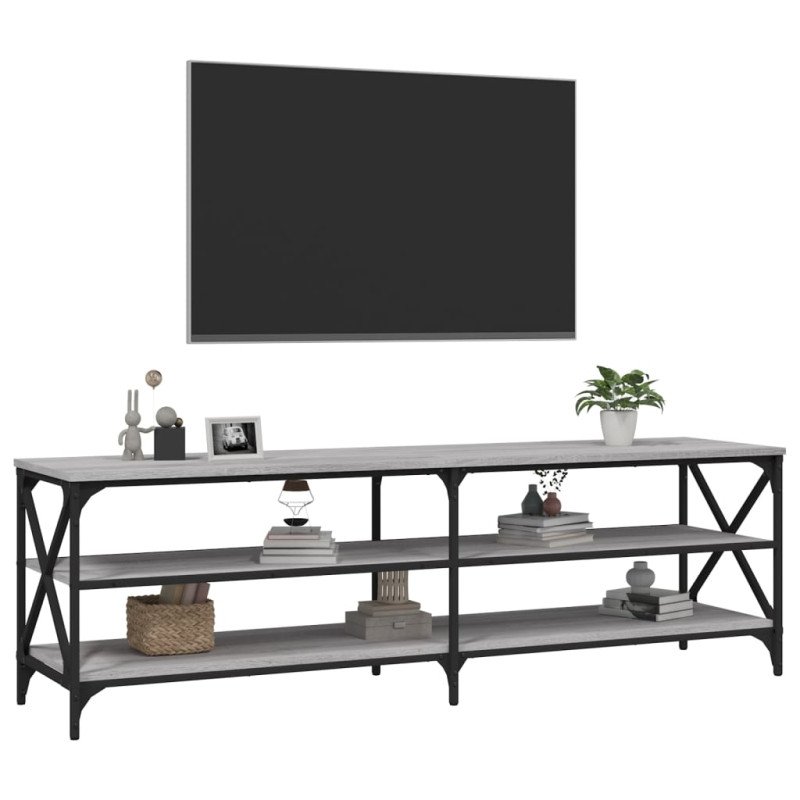 vidaXL TV skrinka sivá sonoma 160x40x50 cm kompozitné drevo