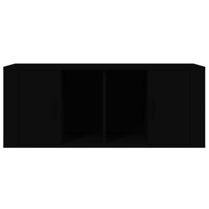 vidaXL TV skrinka čierna 100x35x40 cm spracované drevo