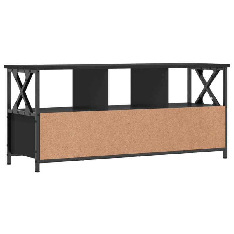 vidaXL TV skrinka čierna 102x33x45 cm spracované drevo a železo