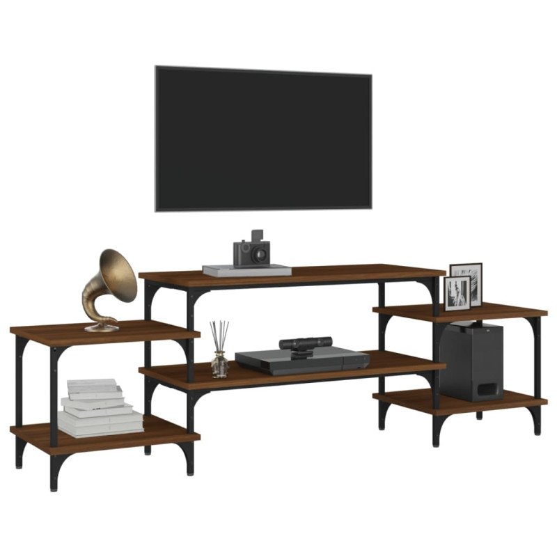 vidaXL TV skrinka hnedý dub 157x35x52 cm spracované drevo