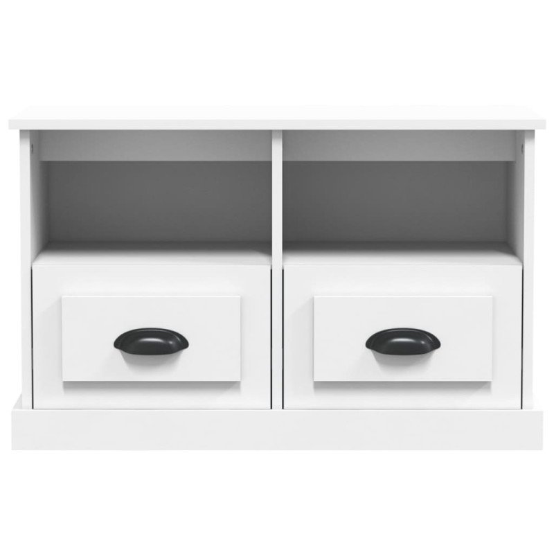 vidaXL TV skrinka biela 80x35x50 cm spracované drevo