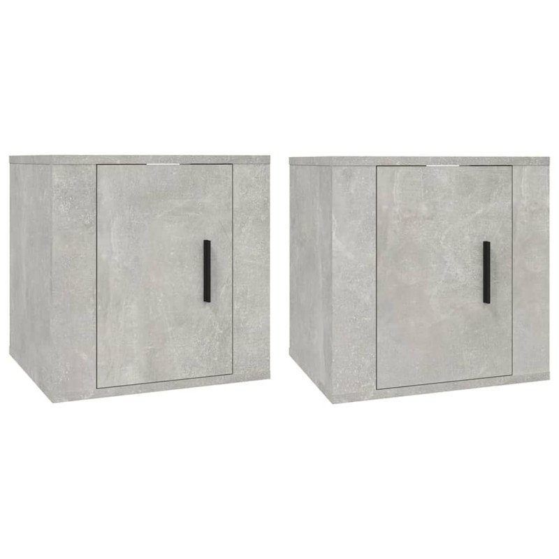 vidaXL Nástenné TV skrinky 2 ks betónovo-sivé 40x34,5x40 cm