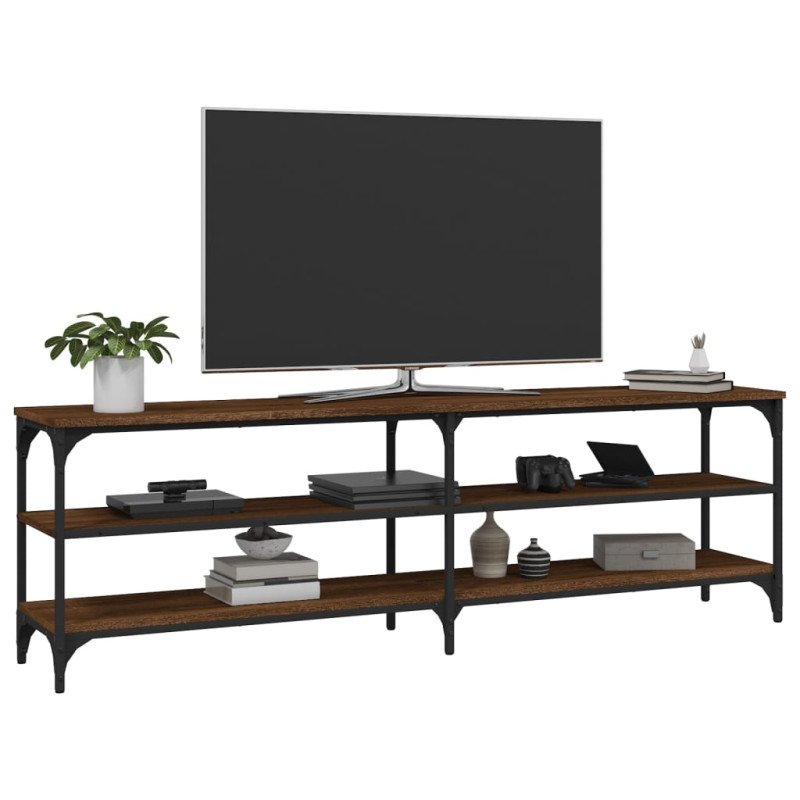 vidaXL TV skrinka hnedý dub 160x30x50 cm kompozitné drevo