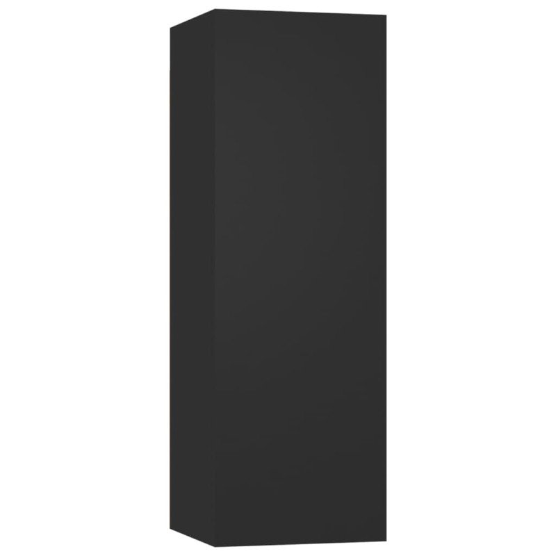 vidaXL 8-dielna súprava TV skriniek čierna spracované drevo