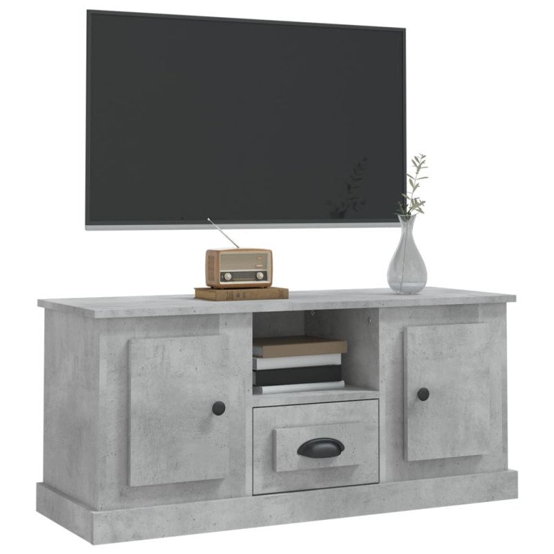 vidaXL TV skrinka betónová sivá 100x35,5x45 cm kompozitné drevo