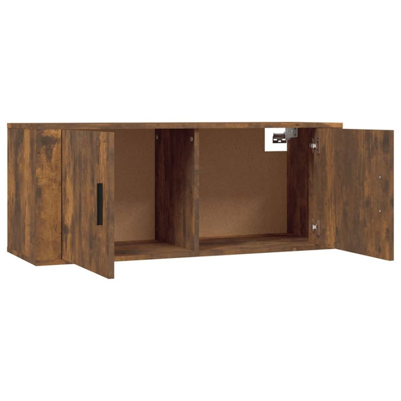 vidaXL Nástenné TV skrinky 3 ks dymový dub 100x34,5x40 cm