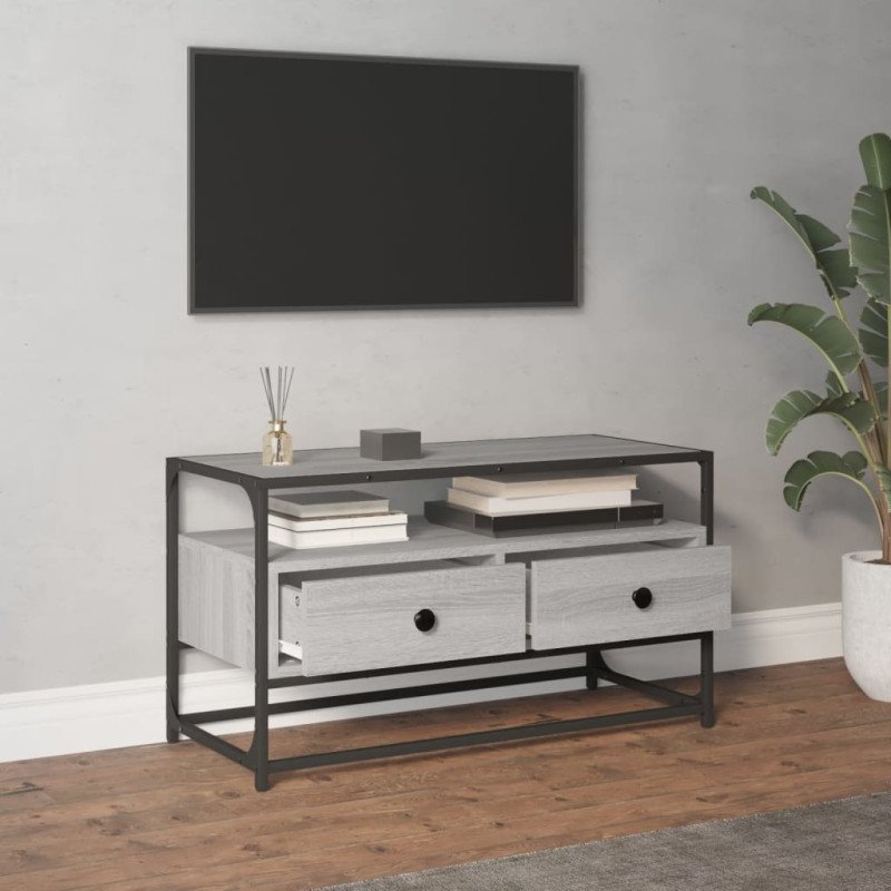 vidaXL TV skrinka sivý dub sonoma 80x35x45 cm spracované drevo