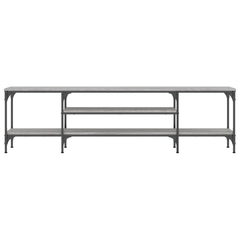 vidaXL TV skrinka sivá sonoma 161x35x45 cm kompozitné drevo a železo