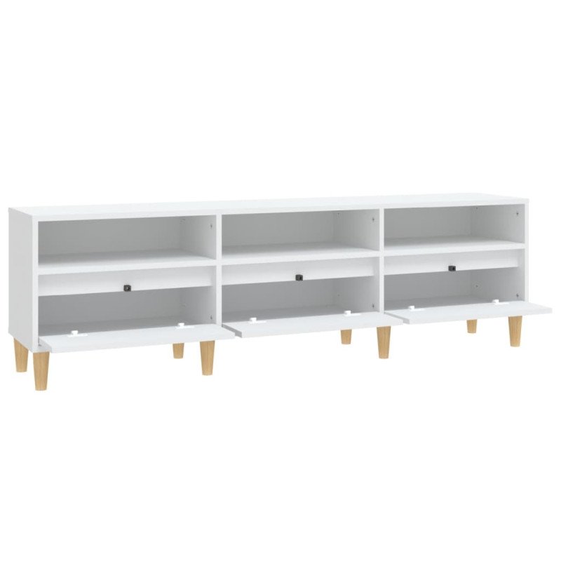 vidaXL TV skrinka biela 150x30x44,5 cm spracované drevo