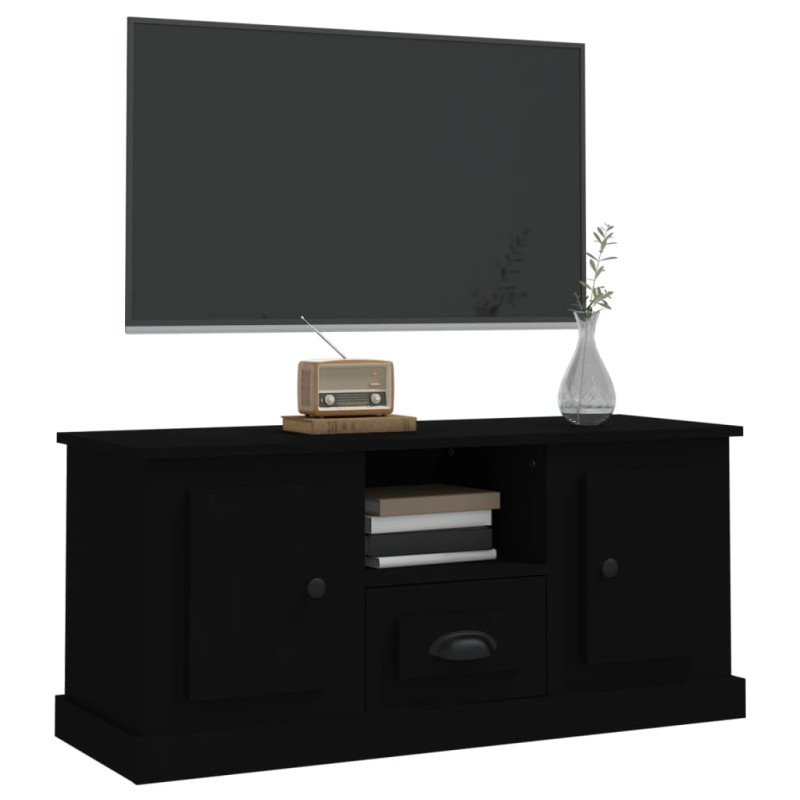 vidaXL TV skrinka čierna 100x35,5x45 cm kompozitné drevo