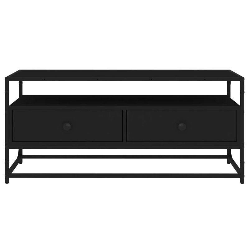 vidaXL TV skrinka čierna 100x35x45 cm spracované drevo