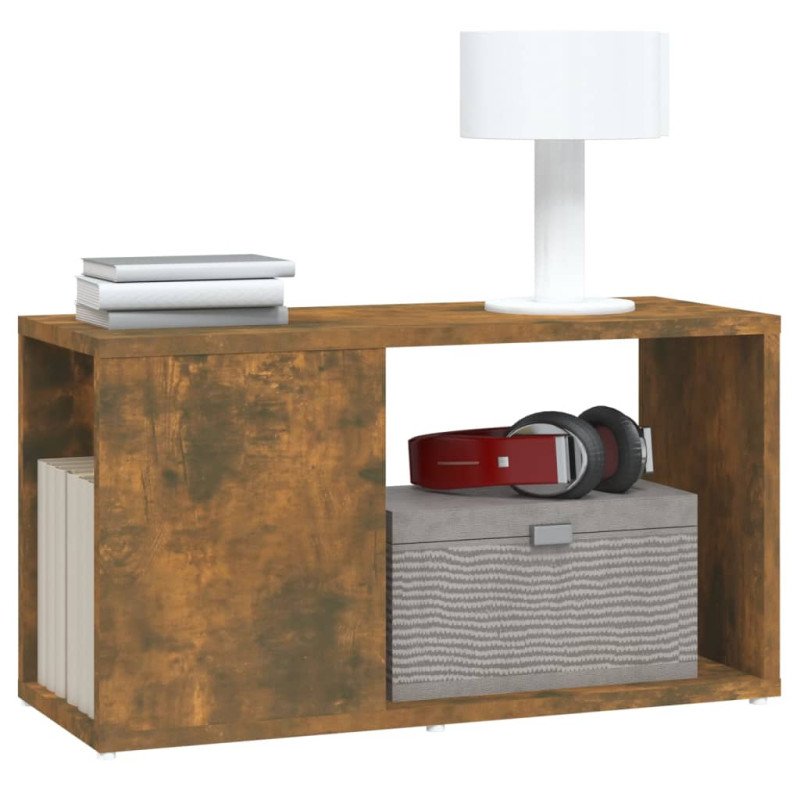 vidaXL TV skrinka dymový dub 60x24x32 cm spracované drevo