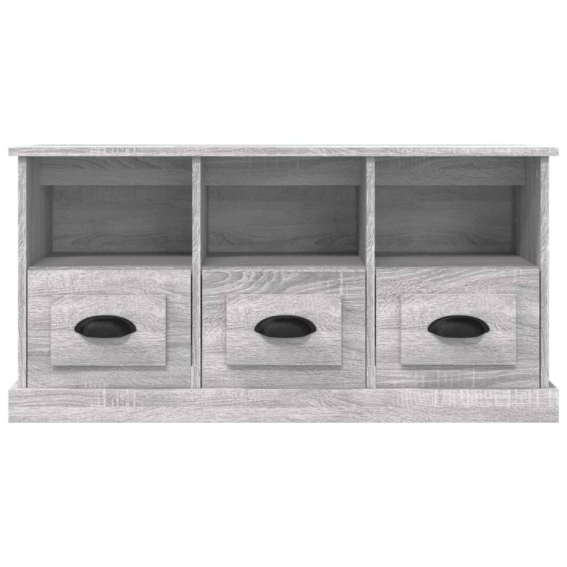 vidaXL TV skrinka sivý dub sonoma 100x35x50 cm kompozitné drevo