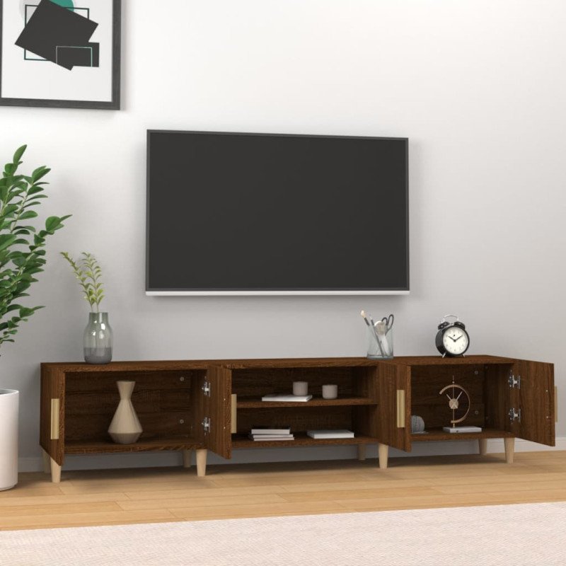 vidaXL TV skrinka hnedý dub 180x31,5x40 cm kompozitné drevo