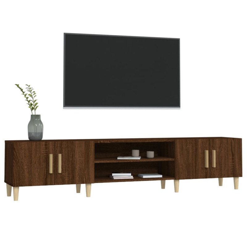 vidaXL TV skrinka hnedý dub 180x31,5x40 cm kompozitné drevo