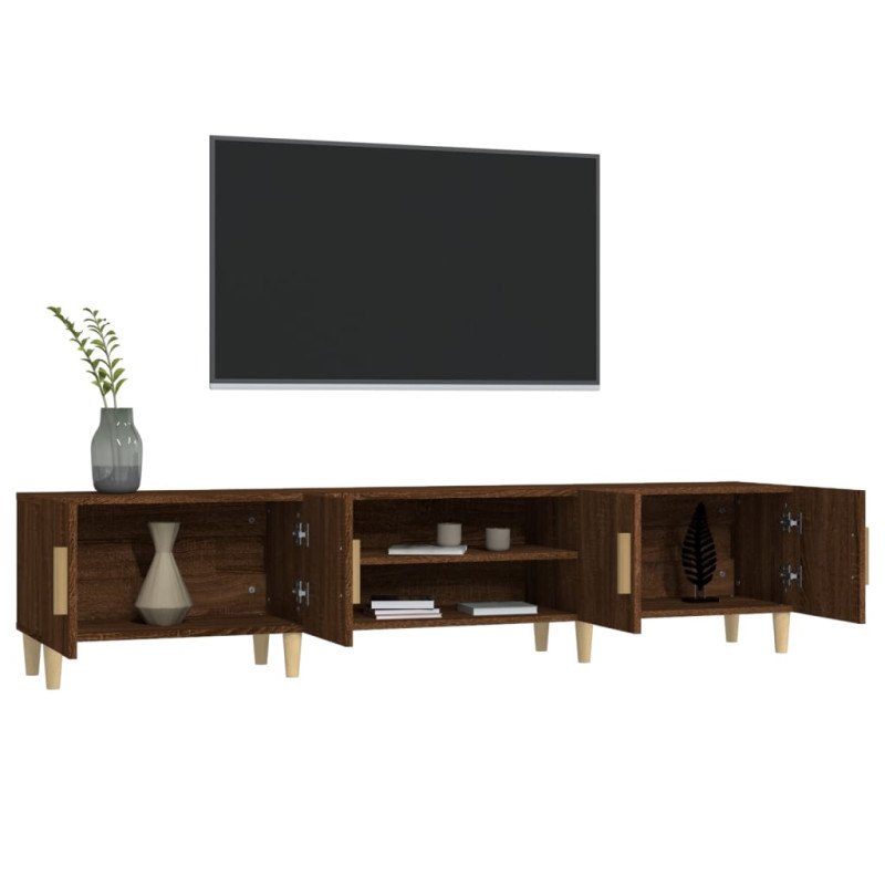 vidaXL TV skrinka hnedý dub 180x31,5x40 cm kompozitné drevo