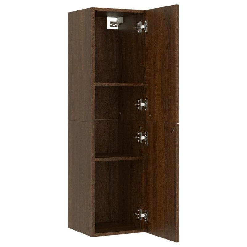 vidaXL Nástenná TV skrinka hnedý dub 30,5x30x110 cm