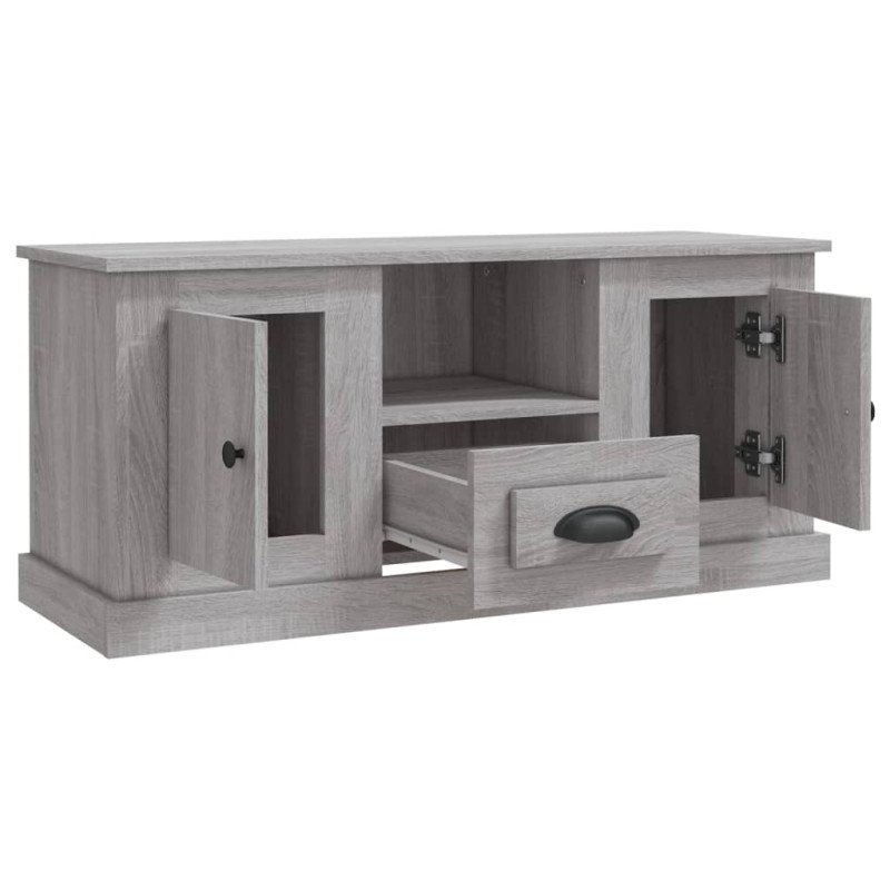 vidaXL TV skrinka sivý dub sonoma 100x35,5x45 cm kompozitné drevo