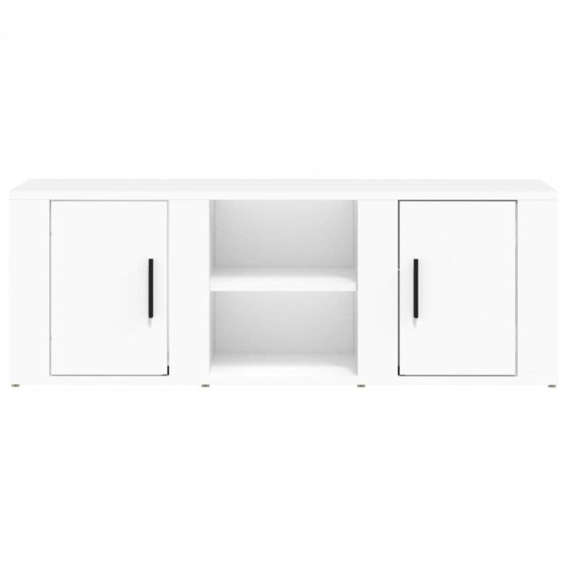 vidaXL TV skrinka biela 100x31,5x35 cm spracované drevo