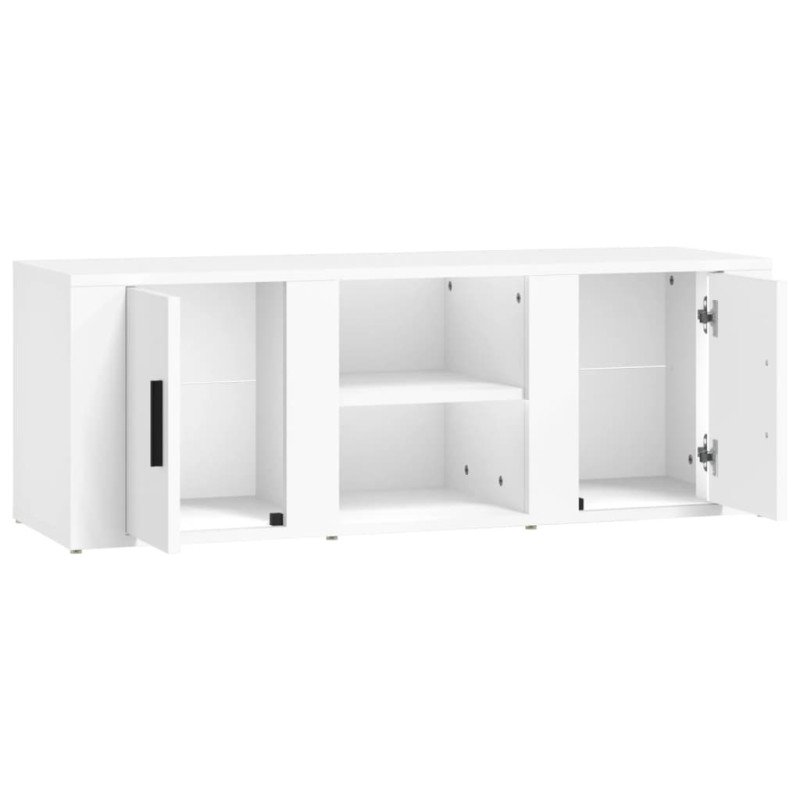 vidaXL TV skrinka biela 100x31,5x35 cm spracované drevo