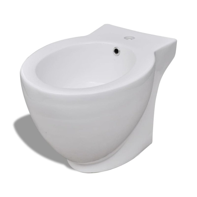 Biela keramická toaleta a bidet