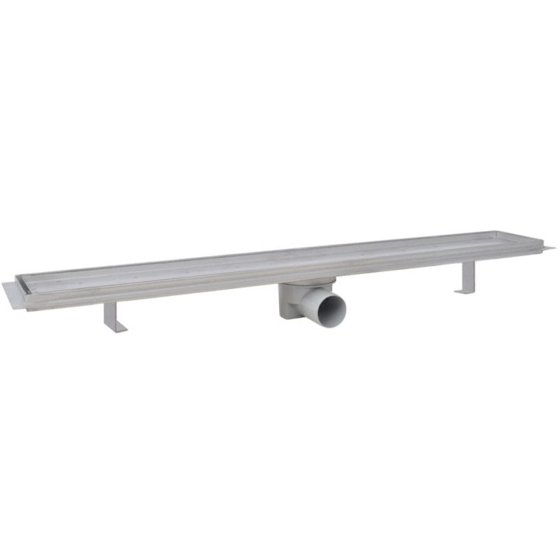 vidaXL Rovný sprchový odtok 2 ks 830x140 mm nehrdzavejúca oceľ