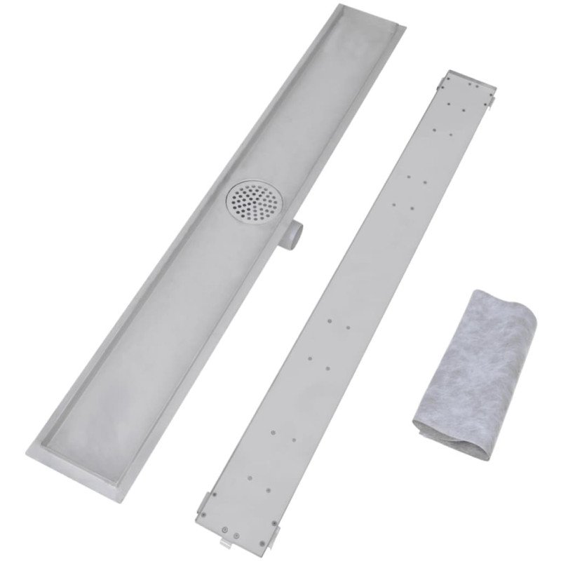 vidaXL Rovný sprchový odtok 2 ks 1030x140 mm nehrdzavejúca oceľ