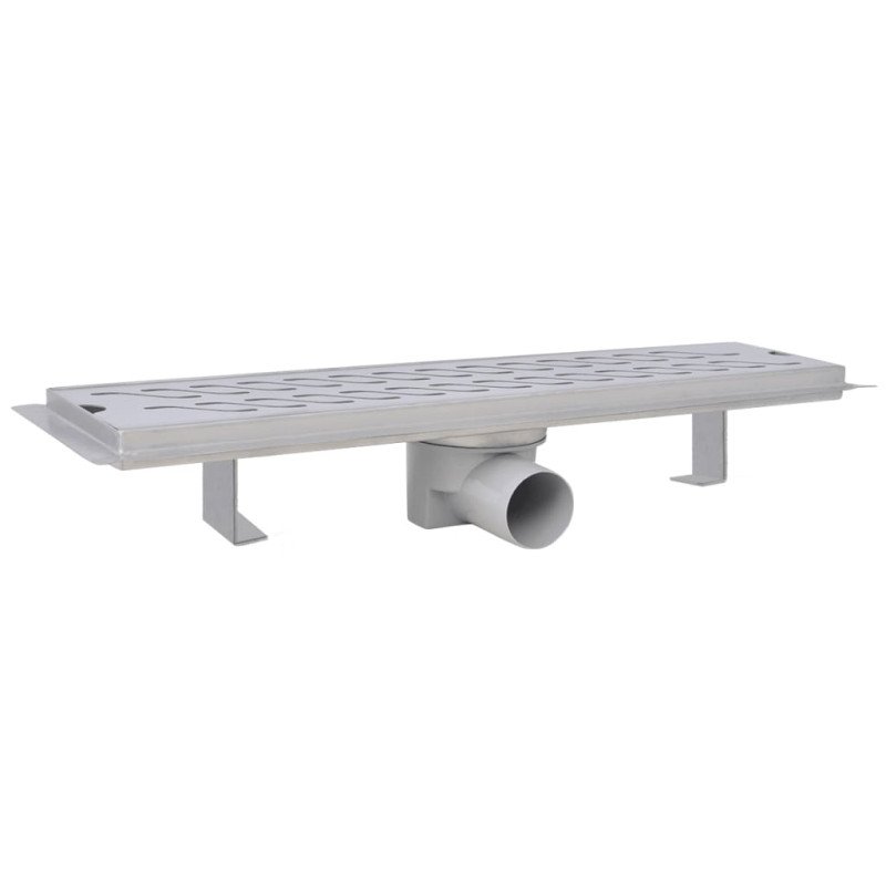 vidaXL Rovný sprchový odtok 2 ks vlnovka 530x140 mm nehrdzavejúca oceľ