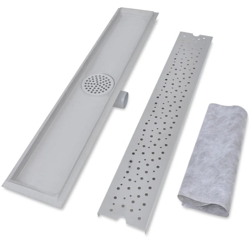 vidaXL Rovný sprchový odtok 2 ks s bublinkami 730x140 mm nehrdzavejúca oceľ