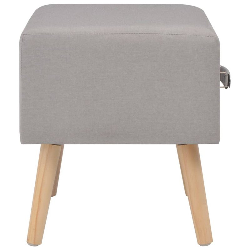 vidaXL Nočné stolíky 2 ks sivé 40x35x40 cm látkové