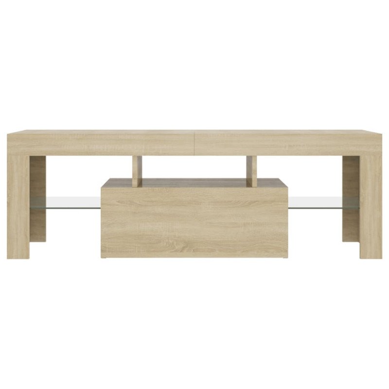 vidaXL TV skrinka s LED svetlami dub sonoma 120x35x40 cm